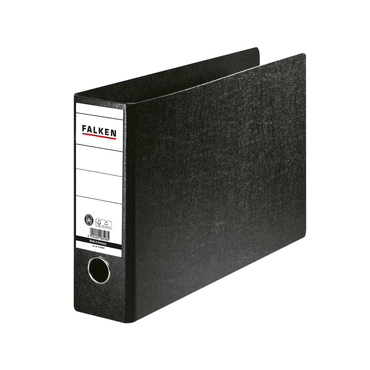 12 x Falken Ordner A4 quer Hartpappe 80mm schwarz von Falken