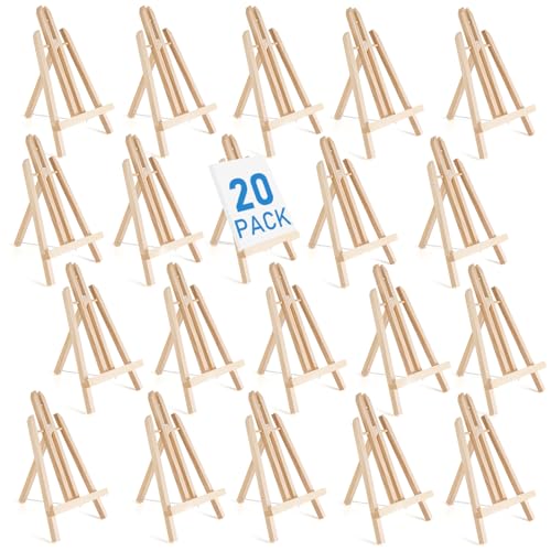 Falling in Art 30,5 cm Holz-Staffelei, Tischständer, A-Rahmen, Künstler-Staffelei zum Malen von Leinwand, tragbarer Foto-, Bilder- und Schilderhalter (20 Stück) von Falling in Art