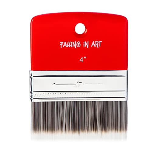 Falling in Art Flacher Paddel-Pinsel, Skalenpinsel für Öl- und Acrylfarben, 10,2 cm von Falling in Art