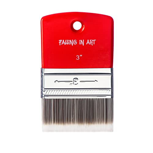 Falling in Art Flacher Paddel-Pinsel, Skalenpinsel für Öl- und Acrylfarben, 7,6 cm von Falling in Art