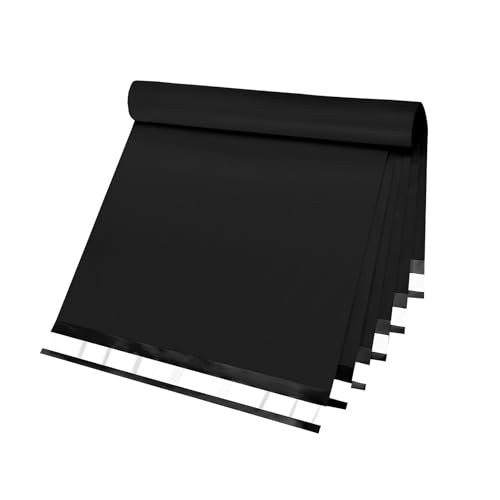 Famagic Versandtaschen aus Kunststoff, 29,1 x 66 cm, 12 Stück, kleine Versandtaschen, schwarze Umschläge, selbstklebende Versandtaschen, wasserdicht, reißfest, 12 Stück von Famagic