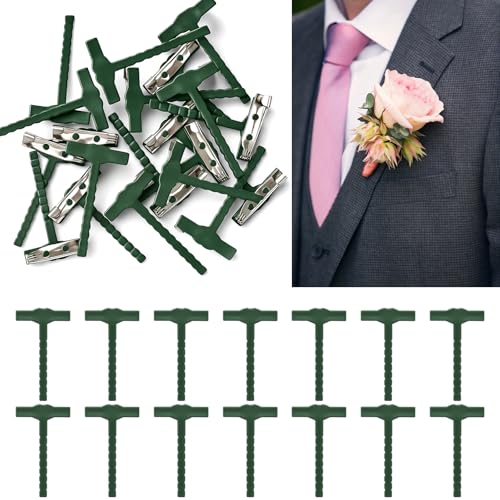 20 Stück Anstecknadeln Sicherheitsnadeln aus Kunststoff, T-förmige Anstecknadel, Sicherheitsclips für Braut und Bräutigam, kleine Anstecknadeln, Brosche, Zubehör für Hochzeiten, Festivals von Fampery