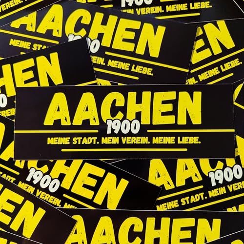 100x Aachen Sticker/Aufkleber '1900'/ Kaiserstadt/Fußball Fanartikel/PVC/ 14,8x5,0 cm/wetterfest 100x Aachen Sticker/Aufkleber '1900'/ Kaiserstadt/Fußball Fanartikel/PVC/ 14,8x5,0 cm/wetterfest von Fan-Kultur Xperience
