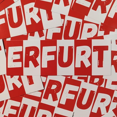 100x Erfurt Sticker/Aufkleber 'Balken'/ Fußball Fanartikel/ 14,8x5,0 cm/PVC/wetterfest 100x Erfurt Sticker/Aufkleber 'Balken'/ Fußball Fanartikel/ 14,8x5,0 cm/PVC/wetterfest von Fan-Kultur Xperience