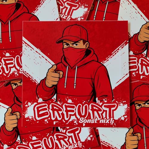 100x Erfurt Sticker/Aufkleber 'Sonst nix!'/ Fußball Fanartikel/ 10,5x10,5 cm/PVC/wetterfest 100x Erfurt Sticker/Aufkleber 'Sonst nix!'/ Fußball Fanartikel/ 10,5x10,5 cm/PVC/wetterfest von Fan-Kultur Xperience