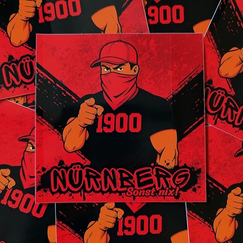 100x Nürnberg Sticker/Aufkleber 'Sonst nix!'/ Fußball Fanartikel/ 10,5x10,5 cm/PVC/wetterfest 100x Nürnberg Sticker/Aufkleber 'Sonst nix!'/ Fußball Fanartikel/ 10,5x10,5 cm/PVC/wetterfest von Fan-Kultur Xperience