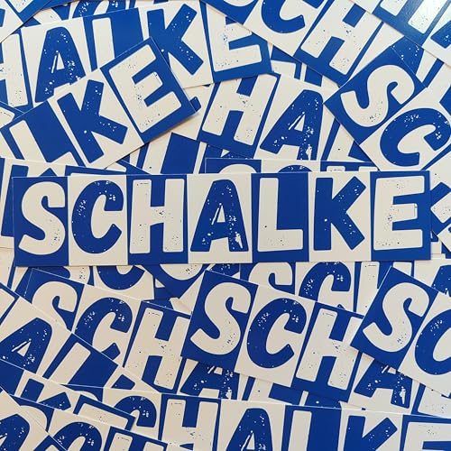 100x Schalke Sticker/Aufkleber 'Balken'/ 19,6x4,2 cm/PVC/wetterfest von Fan-Kultur Xperience
