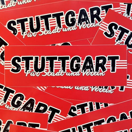 100x Stuttgart Sticker/Aufkleber 'Für Stadt und Verein'/ Cannstatt/Fußball Fanartikel/ 14,8x5,0 cm/PVC/wetterfest 100x Stuttgart Sticker/Aufkleber 'Für Stadt und Verein'/ Cannstatt/Fußball Fanartikel/ 14,8x5,0 cm/PVC/wetterfest von Fan-Kultur Xperience