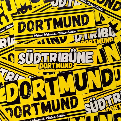 300x Dortmund Sticker/Aufkleber Mix/Südtribüne, 1909, Balken/Fußball Fanartikel/PVC/Wetterfest von Fan-Kultur Xperience