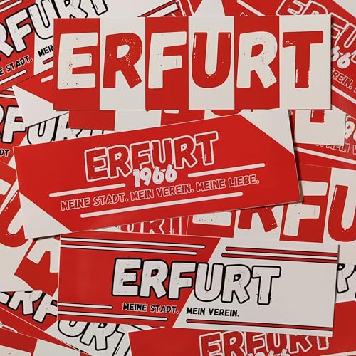 300x Erfurt Sticker/Aufkleber Mix/ '1966', 'Meine Liebe', 'Balken'/ Fußball Fanartikel/ 14,8x5,0 cm/PVC/wetterfest 300x Erfurt Sticker/Aufkleber Mix/ '1966', 'Meine Liebe', 'Balken'/ Fußball Fanartikel/ 14,8x5,0 cm/PVC/wetterfest von Fan-Kultur Xperience