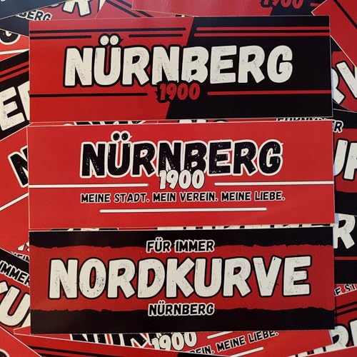 300x Nürnberg Sticker/Aufkleber Mix/Fußball Fanartikel/ 14,8x5,0 cm/PVC/wetterfest 300x Nürnberg Sticker/Aufkleber Mix/Fußball Fanartikel/ 14,8x5,0 cm/PVC/wetterfest von Fan-Kultur Xperience
