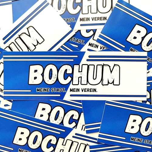 Fan-Kultur Xperience 100x Bochum Sticker/Aufkleber 'Mein Verein'/ Fanartikel Fußball/ 14,8x5,0 cm/PVC/wetterfest Fan-Kultur Xperience 100x Bochum Sticker/Aufkleber 'Mein Verein'/ Fanartikel Fußball/ 14,8x5,0 cm/PVC/wetterfest von Fan-Kultur Xperience
