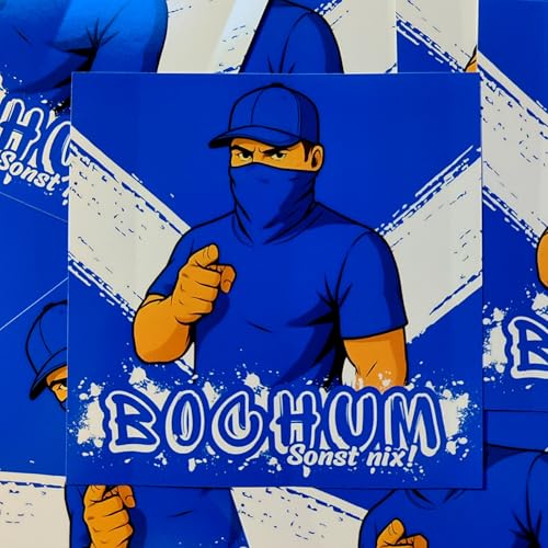 Fan-Kultur Xperience 100x Bochum Sticker/Aufkleber 'Sonst Nix!'/ Fußball Fanartikel/ 10,5x10,5 cm/PVC/wetterfest Fan-Kultur Xperience 100x Bochum Sticker/Aufkleber 'Sonst Nix!'/ Fußball Fanartikel/ 10,5x10,5 cm/PVC/wetterfest von Fan-Kultur Xperience