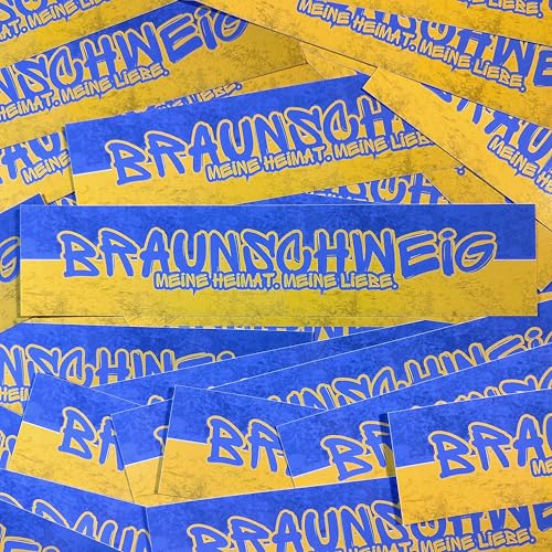 Fan-Kultur Xperience 100x Braunschweig Sticker/Aufkleber 'Meine Liebe'/ Fußball Fanartikel/ 19,6x4,2 cm/PVC/wetterfest Fan-Kultur Xperience 100x Braunschweig Sticker/Aufkleber 'Meine Liebe'/ Fußball Fanartikel/ 19,6x4,2 cm/PVC/wetterfest von Fan-Kultur Xperience
