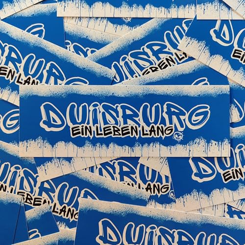 Fan-Kultur Xperience 100x Duisburg Sticker/Aufkleber 'Ein Leben lang'/ Fußball Fanartikel/ 14,8x5,0 cm/PVC/wetterfest Fan-Kultur Xperience 100x Duisburg Sticker/Aufkleber 'Ein Leben lang'/ Fußball Fanartikel/ 14,8x5,0 cm/PVC/wetterfest von Fan-Kultur Xperience