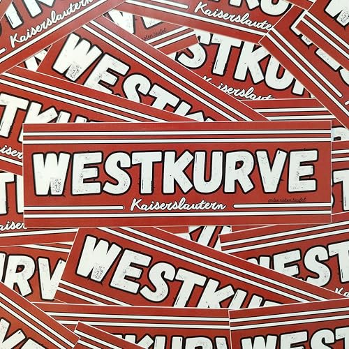 Fan-Kultur Xperience 100x Kaiserslautern Sticker/Aufkleber 'Westkurve' #2/ Fußball Fanartikel/ 14,8x5,0 cm/PVC/wetterfest Fan-Kultur Xperience 100x Kaiserslautern Sticker/Aufkleber 'Westkurve' #2/ Fußball Fanartikel/ 14,8x5,0 cm/PVC/wetterfest von Fan-Kultur Xperience
