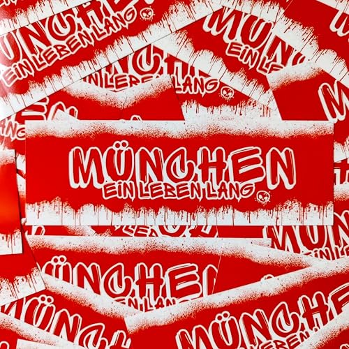 Fan-Kultur Xperience 100x München Sticker/Aufkleber 'Ein Leben lang'/ Fußball Fanartikel/ 14,8x5,0 cm/PVC/wetterfest Fan-Kultur Xperience 100x München Sticker/Aufkleber 'Ein Leben lang'/ Fußball Fanartikel/ 14,8x5,0 cm/PVC/wetterfest von Fan-Kultur Xperience