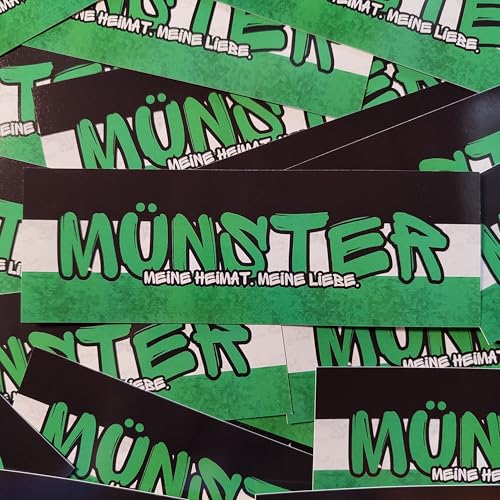 Fan-Kultur Xperience 100x Münster Sticker/Aufkleber 'Meine Liebe'/ Fußball Fanartikel/ 14,8x5,0 cm/PVC/wetterfest von Fan-Kultur Xperience