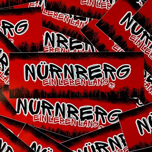 Fan-Kultur Xperience 100x Nürnberg Sticker/Aufkleber 'Ein Leben lang'/ Fußball Fanartikel/ 14,8x5,0 cm/PVC/wetterfest Fan-Kultur Xperience 100x Nürnberg Sticker/Aufkleber 'Ein Leben lang'/ Fußball Fanartikel/ 14,8x5,0 cm/PVC/wetterfest von Fan-Kultur Xperience