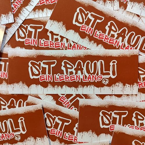 Fan-Kultur Xperience 100x St. Pauli Sticker/Aufkleber 'Ein Leben lang'/ Hansestadt/Fußball Fanartikel/ 14,8x5,0 cm/PVC/wetterfest Fan-Kultur Xperience 100x St. Pauli Sticker/Aufkleber 'Ein Leben lang'/ Hansestadt/Fußball Fanartikel/ 14,8x5,0 cm/PVC/wetterfest von Fan-Kultur Xperience