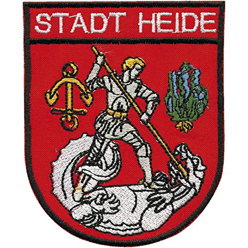 AUFNÄHER - Stadt Heide - 00460 - Gr. ca. 7,5 x 9,5 cm - Patches Stick Applikation von Fan-O-Menal