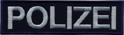 Applikation Patches - Polizei - 00413/1 ca. 9cm x 2,7cm von Hafeehoo