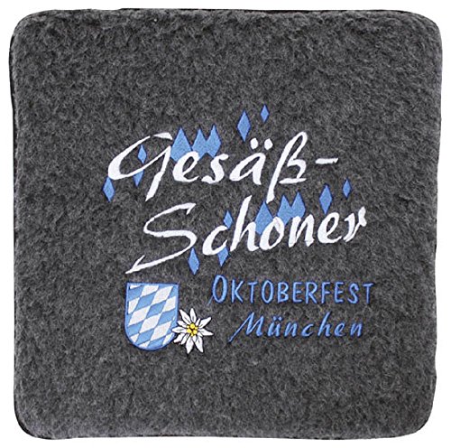 Fan-O-Menal Schurwoll- Sitzkissen mit Einstickung - Gesäßschoner - 30018 - Schurwoll Sitzkissen von Fan-O-Menal