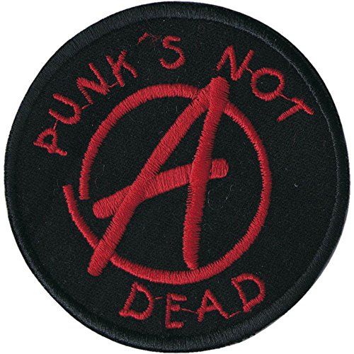 AUFNÄHER - Anarchie - Punks not dead - 04933 - Gr. ca. 7,5 cm Durchmesser - Patches Stick Applikation von Fan-Omenal