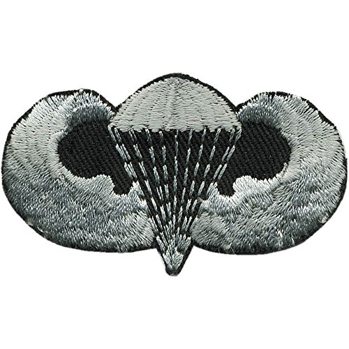 AUFNÄHER "Fliegerwappen Fliegerabzeichen Fallschirm" - NEU Gr. ca. 6cm x 3cm (03096) Applikation Patches Stick Abzeichen Emblem - Militär Military Armee Army Heer Bundeswehr Marine von Fan-Omenal