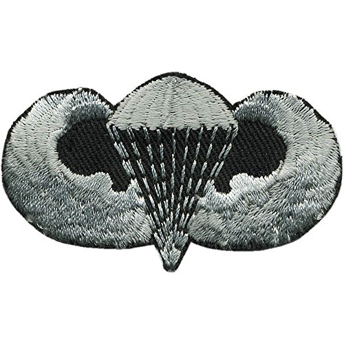 AUFNÄHER"Fliegerwappen Fliegerabzeichen Fallschirm" - NEU Gr. ca. 6cm x 3cm (03096) Applikation Patches Stick Abzeichen Emblem - Militär Military Armee Army Heer Bundeswehr Marine von Fan-Omenal