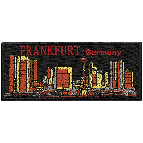 AUFNÄHER - Frankfurt Germany - 00487 - Gr. ca. 13 x 5,5 cm - Patches Stick Applikation von Fan-Omenal
