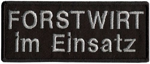 Aufnäher - FORSTWIRT IM EINSATZ - 01003 - Gr. ca. 9,5 x 4cm - Applikation Patches Stick von Fan-Omenal