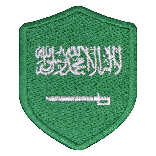 FanShirts4u Aufnäher - Saudi ARABIEN - Wappen - 7 x 5,6cm - Bestickt Flagge Patch Badge Fahne (grüne Umrandung) von FanShirts4u