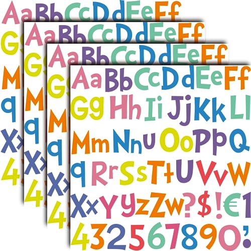 Fanbay 5,1 cm niedliche bunte Buchstaben zum Aufbügeln auf Zahlen Wärmeübertragung Buchstaben Papier für Kleidung Sport Jersyes T-Shirts Teamname (bunt) von Fanbay
