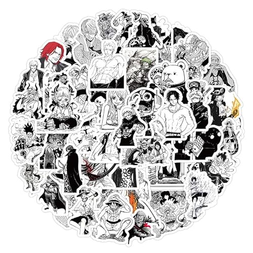 Schwarzes One Piece Aufkleber 100 Stück Cartoon Aufkleber für Wasserflaschen, Gepäck, Fahrrad, Auto, Niedliche Geschenke Partyzubehör für Kinder, Teenager, Erwachsene Schwarzes One Piece Aufkleber 100 Stück Cartoon Aufkleber für Wasserflaschen, Gepäck, Fahrrad, Auto, Niedliche Geschenke Partyzubehör für Kinder, Teenager, Erwachsene von Fancico