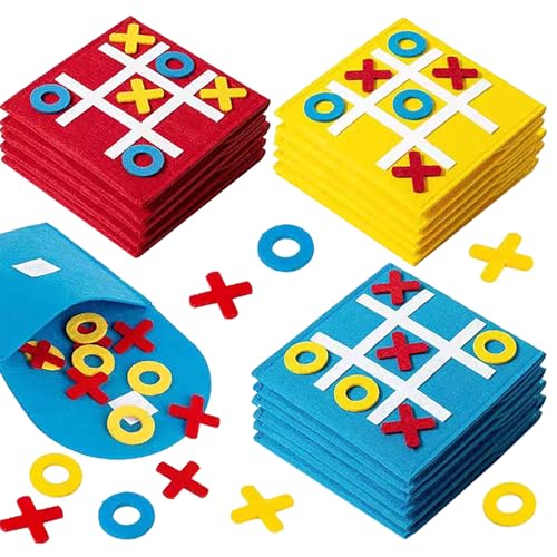12 Stück Tic Tac Toe Spiel, Mitgebsel Kindergeburtstag, Vier Farben Filz Tic Tac Min, Buntes Filzspiel mit X und O für Kinder, Lernspielzeug Geeignet für Geburtstag, Kindertag, Zuhauser, Schule, Party 12 Stück Tic Tac Toe Spiel, Mitgebsel Kindergeburtstag, Vier Farben Filz Tic Tac Min, Buntes Filzspiel mit X und O für Kinder, Lernspielzeug Geeignet für Geburtstag, Kindertag, Zuhauser, Schule, Party von FangBoJie
