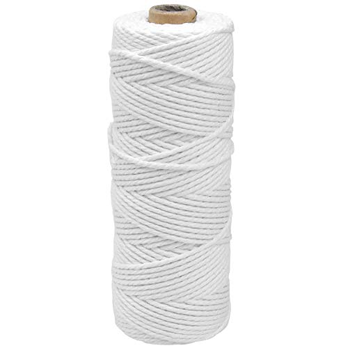 100M Weiß Makramee Garn, 2mm Baumwolle Bäcker Schnur Bindfäden, Baumwollgarn Baumwollkordel Baumwollseil, DIY Handwerk Kordel für Handgemacht Basteln Kochen Wandbehang Pflanze Aufhänger 100M Weiß Makramee Garn, 2mm Baumwolle Bäcker Schnur Bindfäden, Baumwollgarn Baumwollkordel Baumwollseil, DIY Handwerk Kordel für Handgemacht Basteln Kochen Wandbehang Pflanze Aufhänger von Fangehong