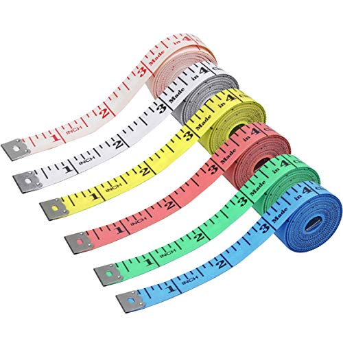 12 Stück Maßband, Weiche Schneidermaßband, Bandmaß Nähen, Tuch Messband Herrscher für Körper Fitness Nähen Handwerk 150cm, 6 Farben 12 Stück Maßband, Weiche Schneidermaßband, Bandmaß Nähen, Tuch Messband Herrscher für Körper Fitness Nähen Handwerk 150cm, 6 Farben von Fangehong