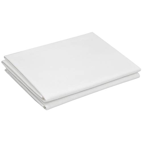 Fangehong 2 STK Stickerei Stoff, Weiß Leinenstoff Kreuzstich Stoff, Embroidery Fabric Handarbeiten Nähstoff für Basteln Nadeln, Embroidery stoff, Bekleidungshandwerk, 50 cm x 70 cm,Weiss von Fangehong