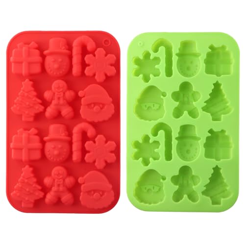 7 Muster Weihnachten Silikonform Set, 2 Stück Epoxidharz Formen Silikon, Schneeflocke Weihnachtsbaum, DIY Silikon Gießformen für Schokolade, Fondant, Kuchen, Gelee, BPA-Frei 7 Muster Weihnachten Silikonform Set, 2 Stück Epoxidharz Formen Silikon, Schneeflocke Weihnachtsbaum, DIY Silikon Gießformen für Schokolade, Fondant, Kuchen, Gelee, BPA-Frei von Fangehong
