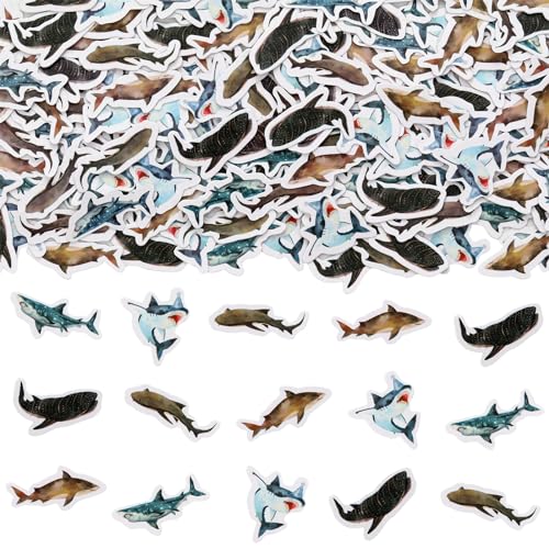 Fangleland 200 Stück Hai Tischkonfetti – Ozean-Tier-Themen-Dekorationen, Dessert-Tischstreuungen, Baby-Hai-Geburtstagsparty-Zubehör von Fangleland