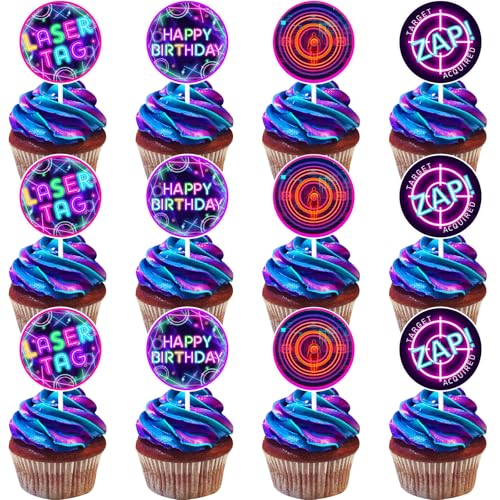 Fangleland 36 Stück Laser Tag Cupcake Toppers für Mädchen - Laser Tag Geburtstag Party Dekorationen, Laser-Thema alles Gute zum Geburtstag Dessert Tabelle Kuchen Dekorationen Picks Party Favors Fangleland 36 Stück Laser Tag Cupcake Toppers für Mädchen - Laser Tag Geburtstag Party Dekorationen, Laser-Thema alles Gute zum Geburtstag Dessert Tabelle Kuchen Dekorationen Picks Party Favors von Fangleland