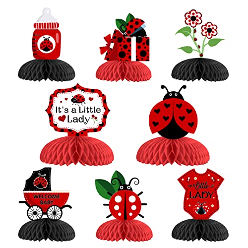 Fangleland 8 Stück Marienkäfer-Party-Waben-Tafelaufsätze, Marienkäfer, Babyparty-Dekorationen – rote und Schwarze Sommerkäfer, 3D-Tischdekoration für kleine Mädchen Fangleland 8 Stück Marienkäfer-Party-Waben-Tafelaufsätze, Marienkäfer, Babyparty-Dekorationen – rote und Schwarze Sommerkäfer, 3D-Tischdekoration für kleine Mädchen von Fangleland