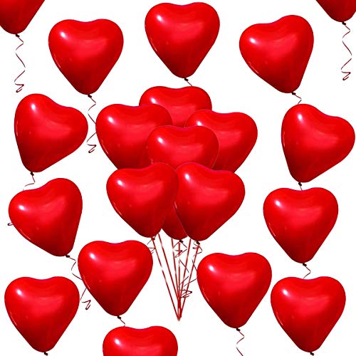 50 Stück Rot Liebe Herzballons 25cm Rot Latex Herz Luftballons für Valentinstag Hochzeitstag Verlobung Geburtstag Feier Abschlussfeier Abschlussball Party Romantische Dekoration 50 Stück Rot Liebe Herzballons 25cm Rot Latex Herz Luftballons für Valentinstag Hochzeitstag Verlobung Geburtstag Feier Abschlussfeier Abschlussball Party Romantische Dekoration von Fangoo