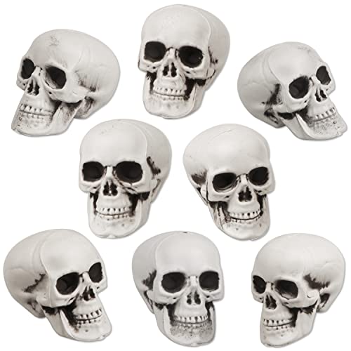 Fangoo 8 Stück Halloween Schädel Realistisch aussehende kleine Schädel Köpfe Scary Halloween Menschliche Skelett Schädel Kunststoff Kopf für Halloween Party nach Hause Schreibtisch Tischdekoration Fangoo 8 Stück Halloween Schädel Realistisch aussehende kleine Schädel Köpfe Scary Halloween Menschliche Skelett Schädel Kunststoff Kopf für Halloween Party nach Hause Schreibtisch Tischdekoration von Fangoo
