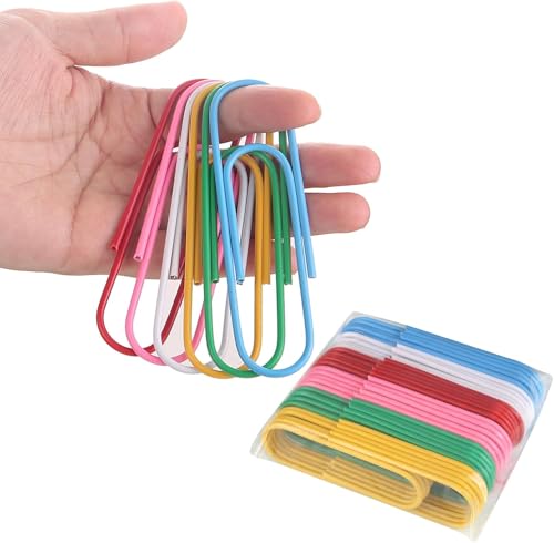 Fangzichen Jumbo-Büroklammern, 10,2 cm, groß, 30 Stück, Büroklammern für Papierarbeiten, ideal für Zuhause, Schule und Büro, farbige Binder-Clips Fangzichen Jumbo-Büroklammern, 10,2 cm, groß, 30 Stück, Büroklammern für Papierarbeiten, ideal für Zuhause, Schule und Büro, farbige Binder-Clips von Fangzichen