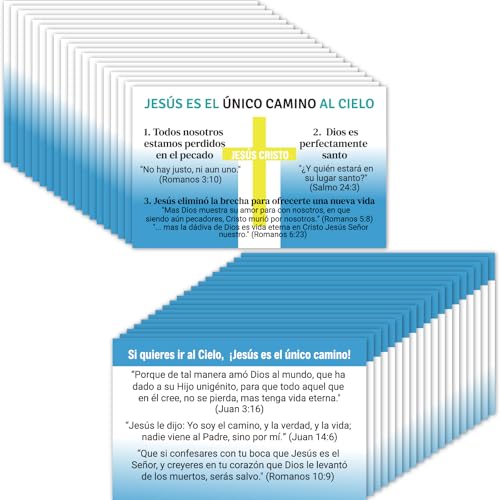 Fankya 240 Stück Evangelisationsplan der Heiligen Gebetskarten, Bibeltrakte, inspirierende Mini-Bibeln, christliche Traktate für Evangelismus, Kirchengeschenke (CAMINO AL CIELO) von Fankya