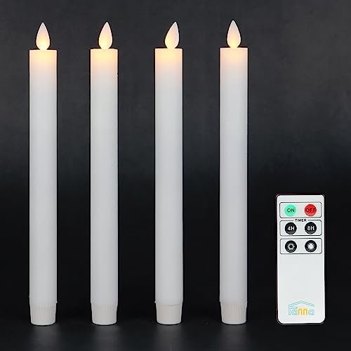 Fanna 4er Set LED Stabkerzen Tafelkerzen Weiß flackernde Flamme mit Timerfunktion, Fernbedienung und Batterien enthalten Fanna 4er Set LED Stabkerzen Tafelkerzen Weiß flackernde Flamme mit Timerfunktion, Fernbedienung und Batterien enthalten von Fanna