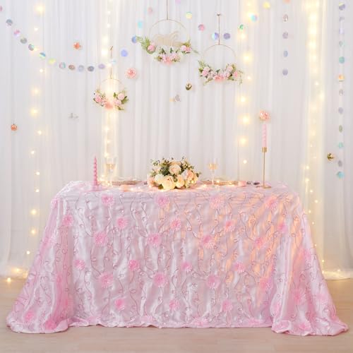 Fanqisi Tischdecke, rechteckig, 3D-Rosette, Pailletten, 228 x 33 cm, Frühlingstischdecke für Hochzeit, Jahrestag, Outdoor-Zeremonie, Geburtstag, Party-Dekorationen Fanqisi Tischdecke, rechteckig, 3D-Rosette, Pailletten, 228 x 33 cm, Frühlingstischdecke für Hochzeit, Jahrestag, Outdoor-Zeremonie, Geburtstag, Party-Dekorationen von Fanqisi