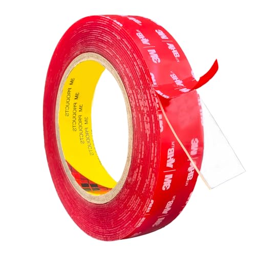 Fanree Klebeband 4910, 3,1 m x 2 cm, starkes, wasserdichtes doppelseitiges Klebeband für Auto, Haus und Büro, beständig gegen extreme Hitze (-20 °C bis +80 °C) und Feuchtigkeit, hohe Haftung ohne von Fanree
